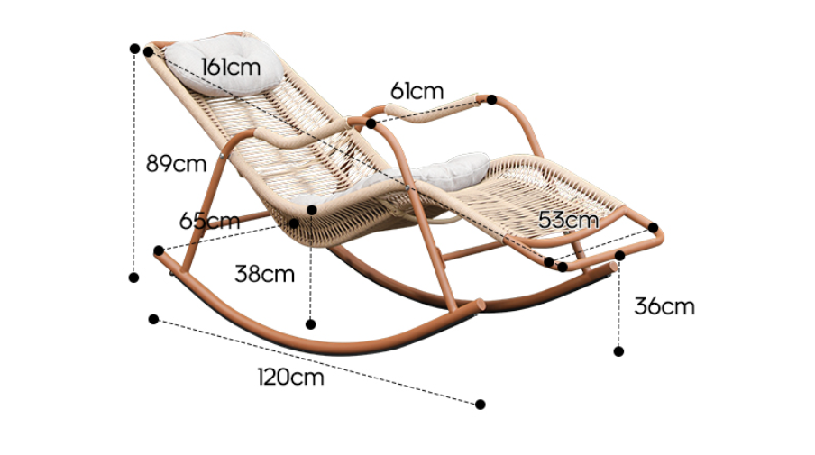 Lazy Rocking Chair/Rattan Recliner